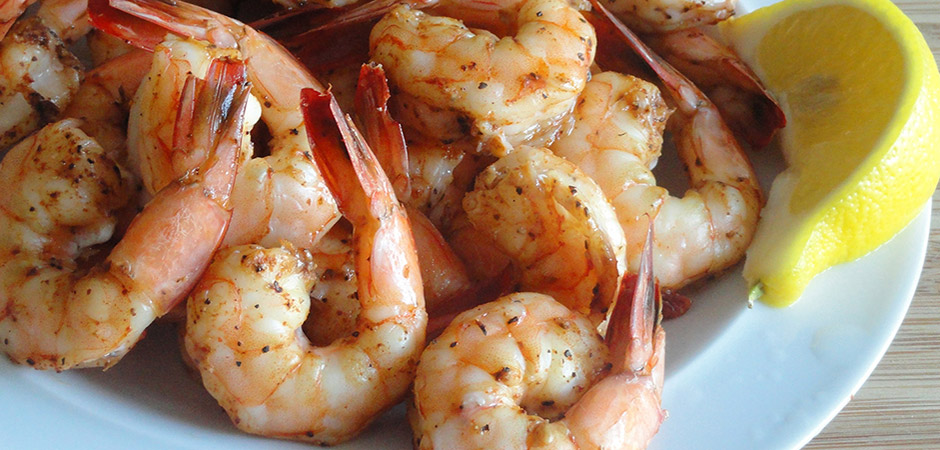 Grosses crevettes mexicaines grillées